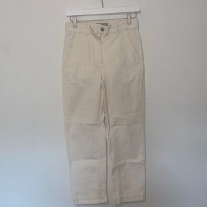 Everlane White Corduroy Pants
